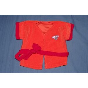 Vintage 1986 TEDDY RUXPIN Clothing Sleeping Outfit‎ Orange Robe Coat